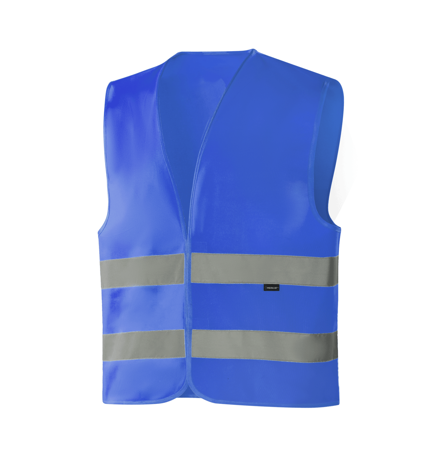WV201 GOTEBORG hi-vis blue vest with reflective bands, safe for outdoor work, some colors meet EN 17353 Type B3